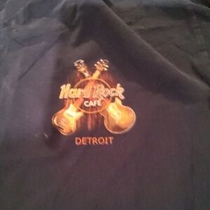 Hard Rock Cafe Black Tee with Gold Guitar Design